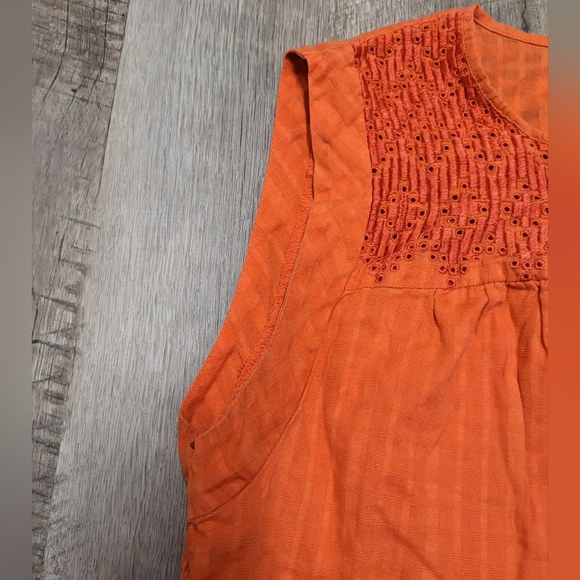 J. Crew Orange Sleeveless Blouse - Picture 4 of 9